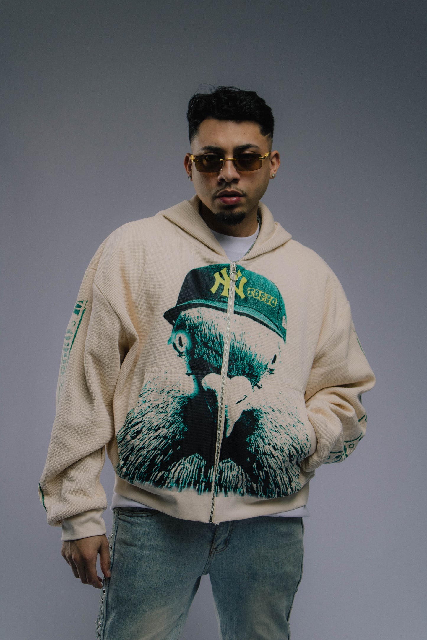 NYC Pigeon Thermal Hoodie